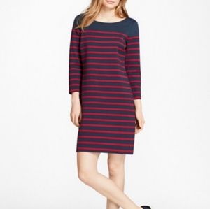 Brooks Brothers Navy and Red Striped Mini Dress